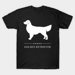 Golden Retriever Dog White Silhouette T-Shirt